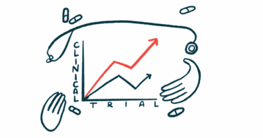 Disembodied hands hold a graph with 