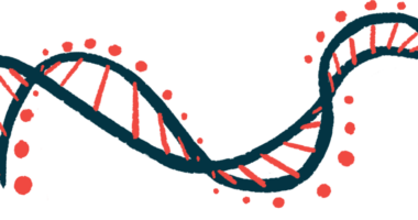 DMD gene therapy |Muscular Dystrophy News Today | exon-skipping | illustration of a DNA strand