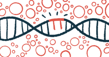 A strand of DNA is shown.