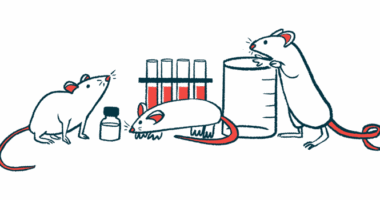 Mice inspect lab equipment.