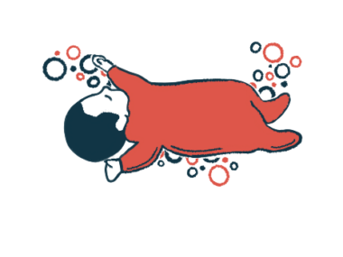 This illustration shows an infant napping.