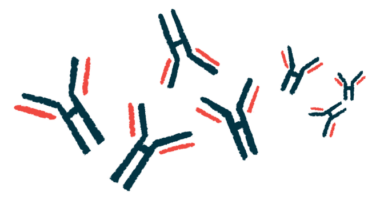 A graphic representing antibodies is shown close-up.
