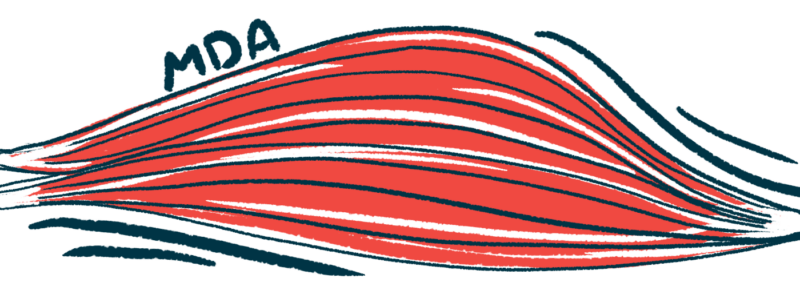 An illustration of a heart muscle and the letters MDA illustrate a graphic for the 2026 Muscular Dystrophy Association (MDA) Clinical & Scientific Conference.