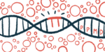 An illustration depicts a gene drawn in black, against a white background with red circles.