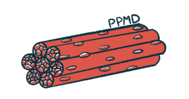 A Parent Project Muscular Dystrophy illustration shows a bundle of muscle cells and the acronym PPMD.