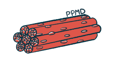 A Parent Project Muscular Dystrophy illustration shows a bundle of muscle cells and the acronym PPMD.
