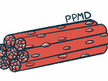 A Parent Project Muscular Dystrophy illustration shows a bundle of muscle cells and the acronym PPMD.