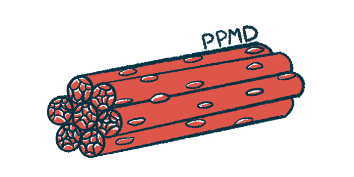 A Parent Project Muscular Dystrophy illustration shows a bundle of muscle cells and the acronym PPMD.