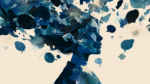 A graphic depicting mental health shows a woman with thought fragments swirling around her head.